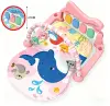 Ballena rosa baby gym estante mat tema marino juguetes colgantes pedal crawl mat juguete hecho a mano multifunción trepadora mat details Picture